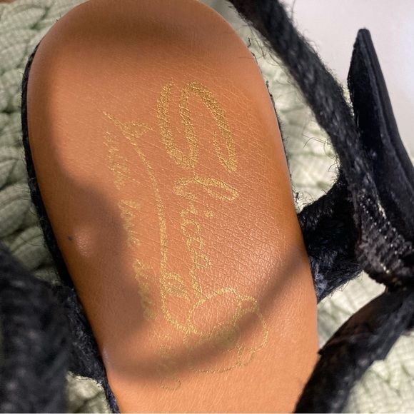 NWOB Sbicca Black Jute Platform Espadrilles Wedge Boho Sandals - Picture 5 of 8